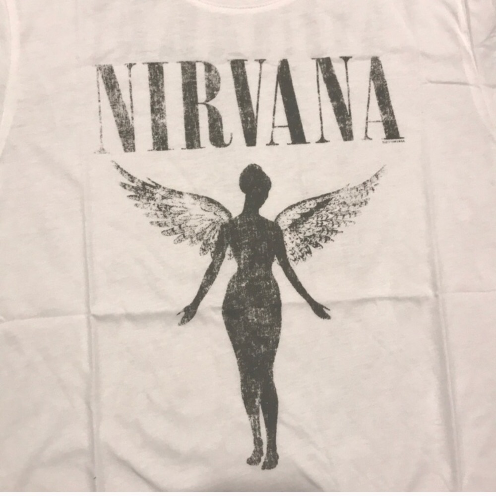 SOLD OUT White Nirvana Angel Tour Concert Vintage T-Shirt - Picture 4 of 5